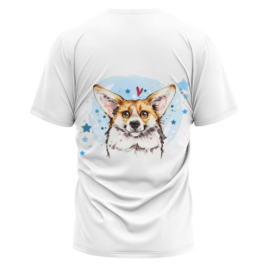 plus size dog Print Crew Neck casual T-Shirt NSLBT131239