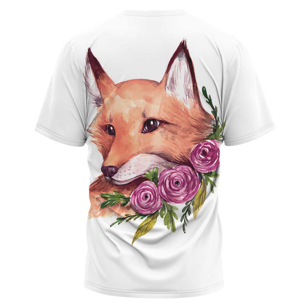 plus size fox Print Crew Neck loose short sleeve T-Shirt NSLBT131231