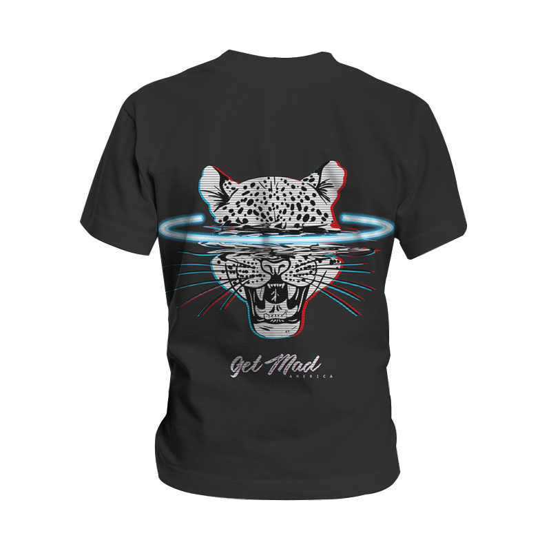 plus size Animal print short sleeve Crew Neck T-Shirt NSLBT129764