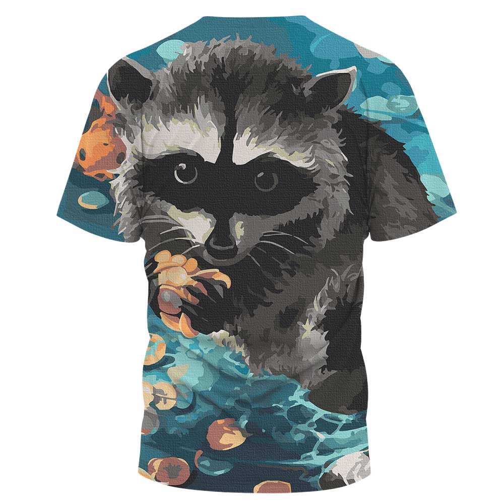 plus size Animal Print Crew Neck loose casual T-Shirt NSLBT130597